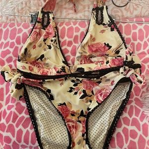Betsey Johnson Floral Bikini Set